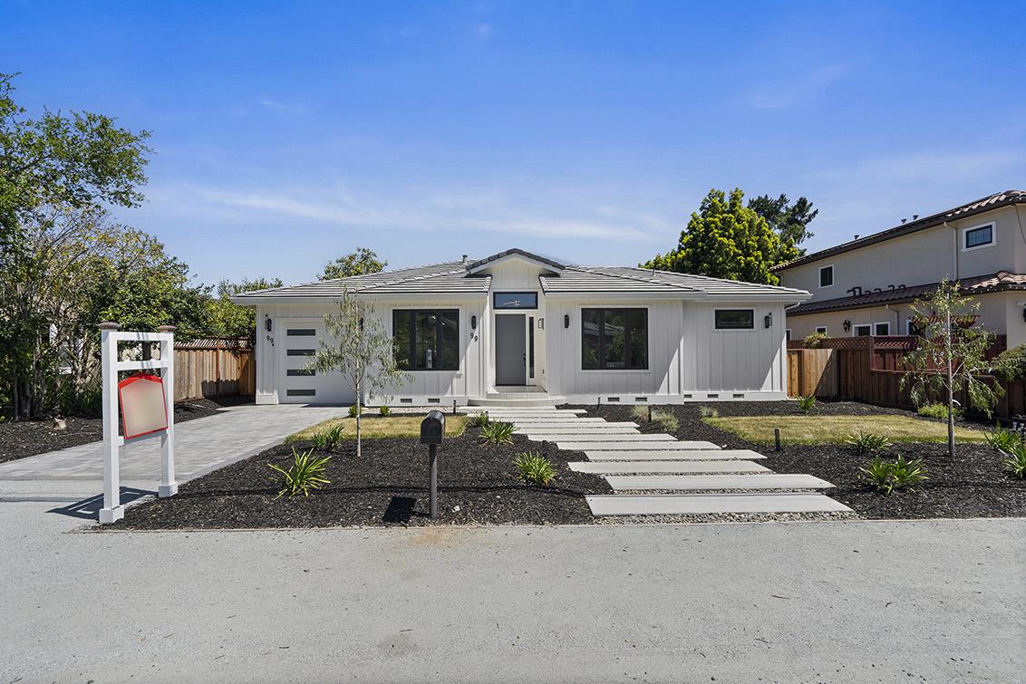 Nestled in the heart of Los Altos, this spacious new construction offers 4 bedrooms, 4.5 bathrooms, and an ADU studio in the backyard. With 3,093 sq.ft. of living space and an 8,375 sq.ft. lot, it's close to top-rated schools like Almond Elementary, Egan Middle, and Los Altos High. The home is designed with Feng Shui principles to harmonize wealth and health and can be seen throughout the home's interior features. The kitchen features state-of-the-art appliances, sleek cabinets, and stunning countertops. The living room has soaring ceilings, a warm fireplace, and a view of the landscaped front yard. The primary suite includes a large closet and an en-suite bathroom. The exterior boasts a stucco finish and a fenced backyard, perfect for outdoor enjoyment. Located near parks and amenities, this property is ideal for families seeking luxury and convenience in Los Altos.