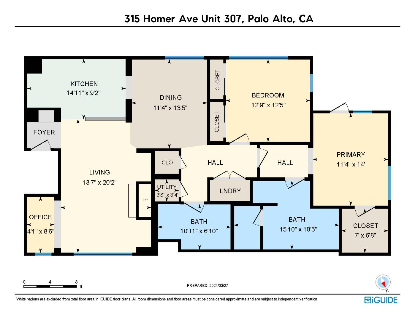 Detail Gallery Image 20 of 20 For 315 Homer Ave #307,  Palo Alto,  CA 94301 - 2 Beds | 2 Baths