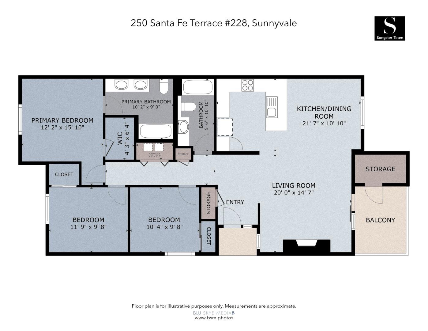 Detail Gallery Image 20 of 20 For 250 Santa Fe Ter #228,  Sunnyvale,  CA 94085 - 3 Beds | 2 Baths