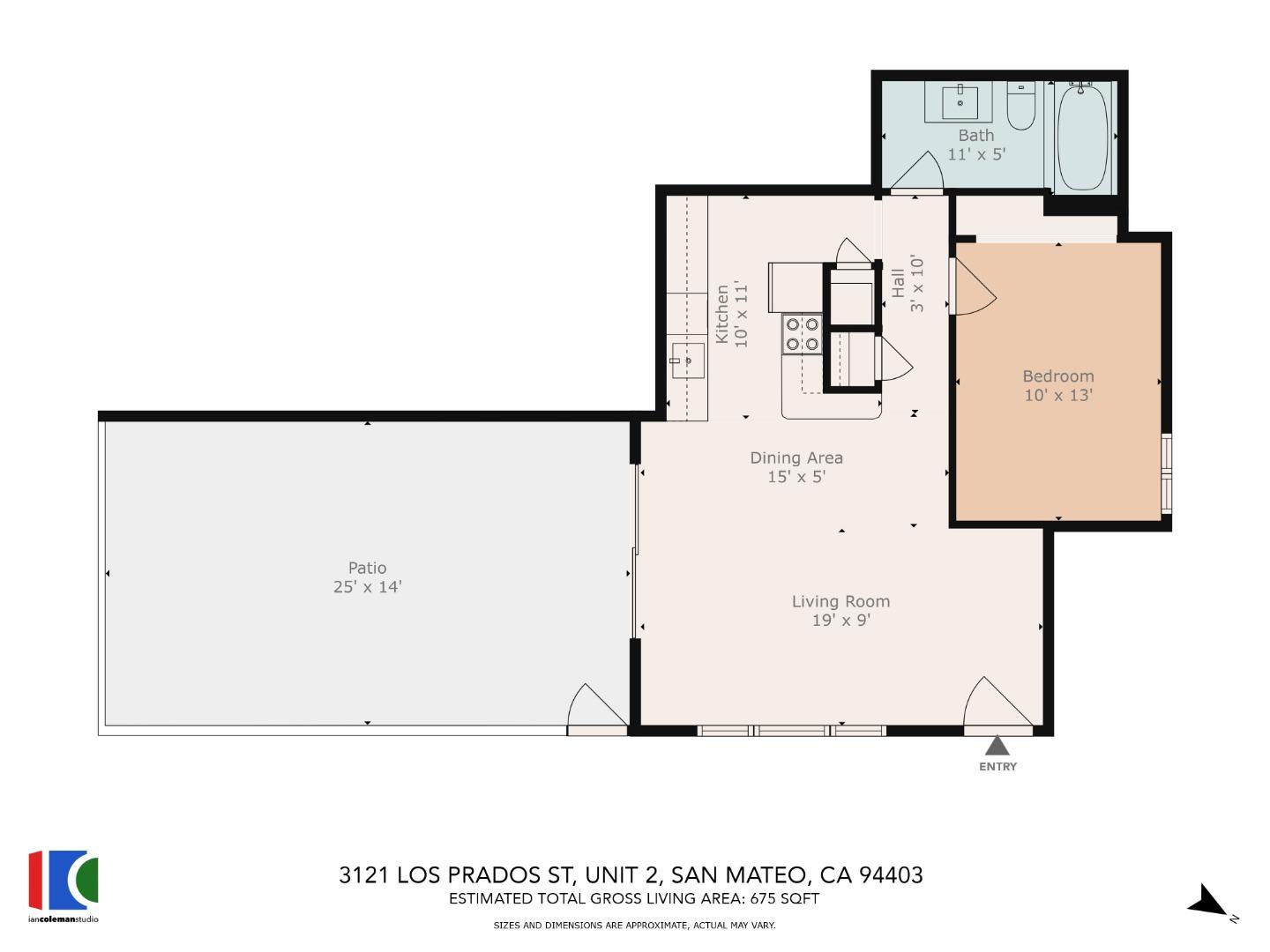 Detail Gallery Image 26 of 26 For 3121 Los Prados St #2,  San Mateo,  CA 94403 - 1 Beds | 1 Baths