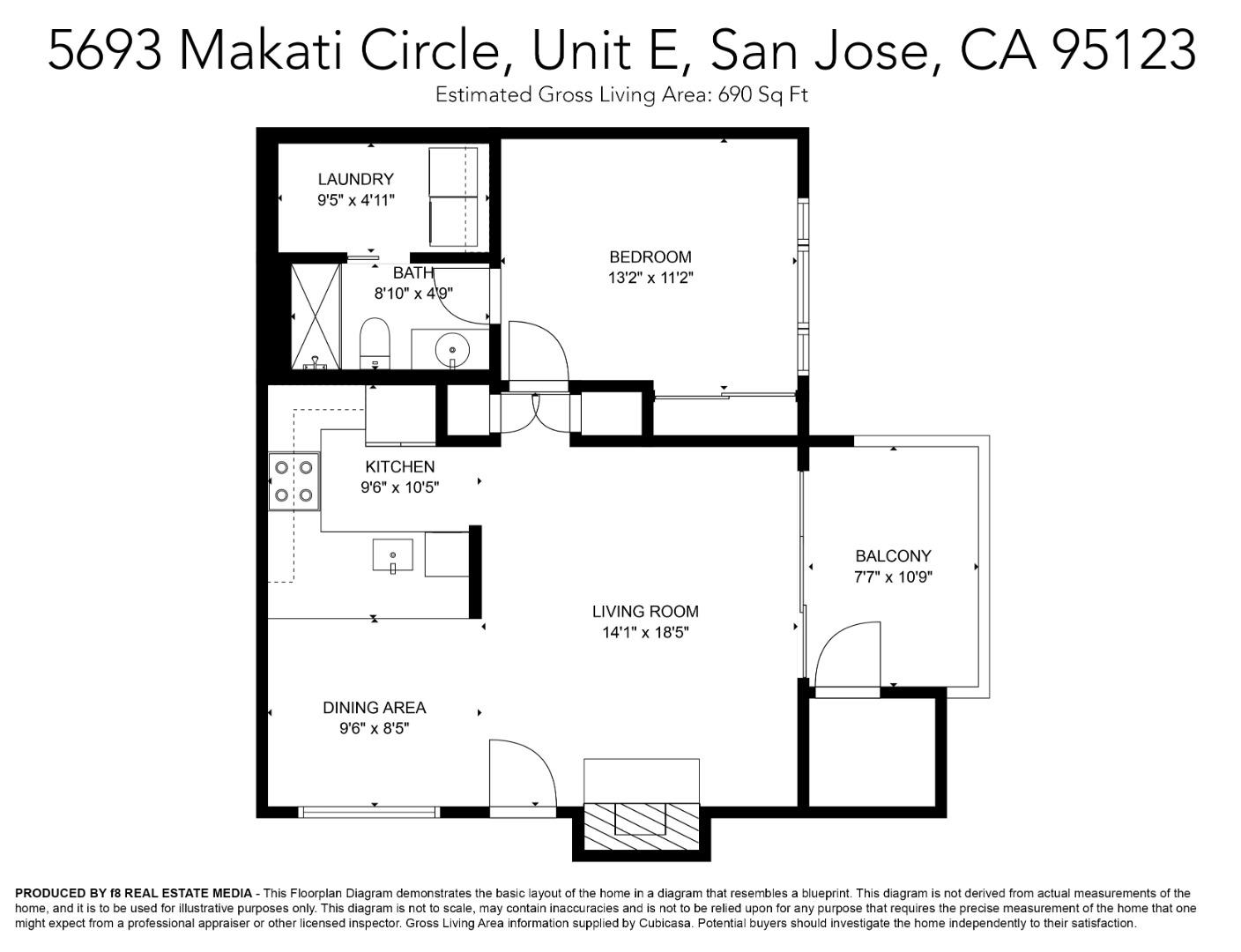 5693 Makati Cir E, San Jose, CA 95123 1 Beds 1 Baths