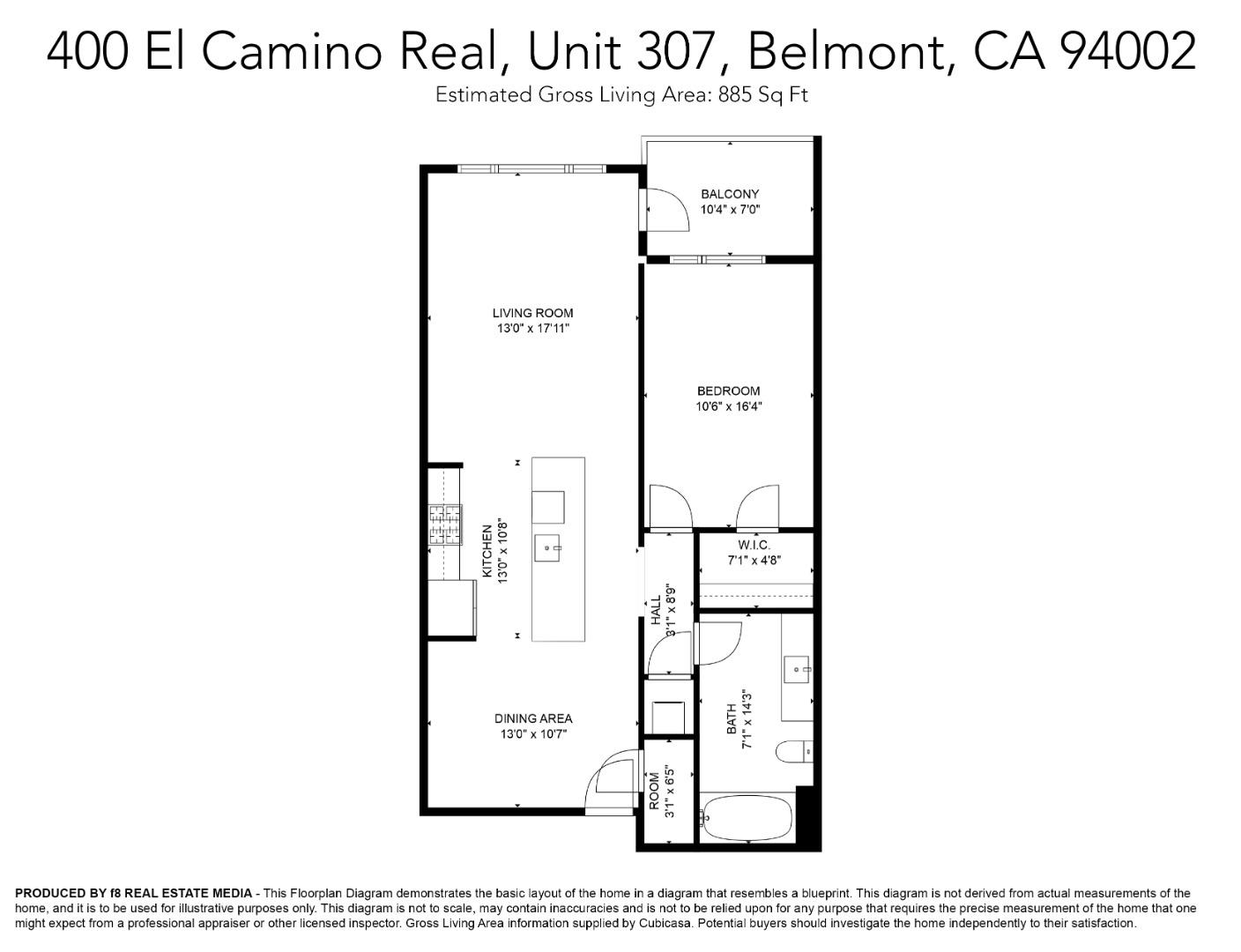 Detail Gallery Image 56 of 56 For 400 El Camino Real #307,  Belmont,  CA 94002 - 1 Beds | 1 Baths