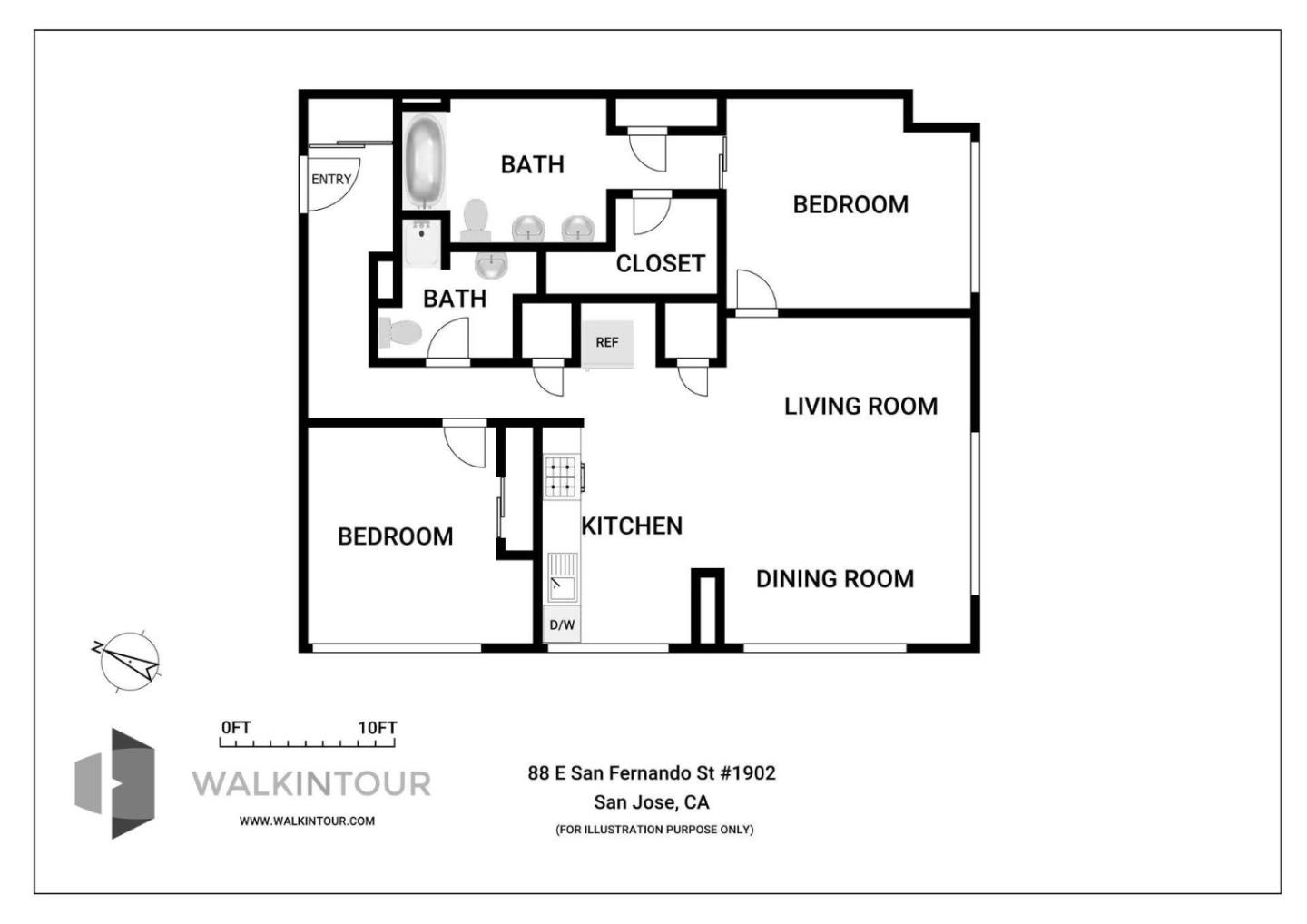 Detail Gallery Image 36 of 36 For 88 E San Fernando St #1902,  San Jose,  CA 95113 - 2 Beds | 2 Baths