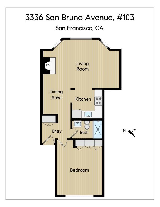 Detail Gallery Image 18 of 19 For 3336 San Bruno Ave #103,  San Francisco,  CA 94134 - 1 Beds | 1 Baths