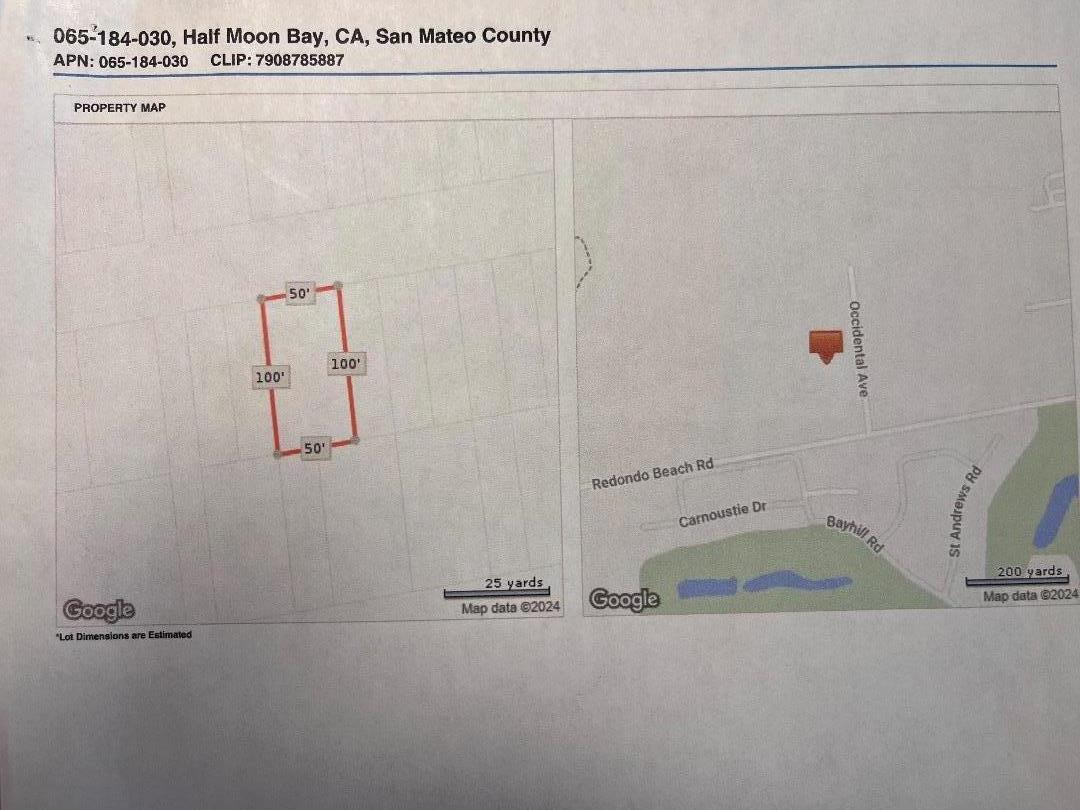 110 Dolores Avenue, Half Moon Bay, California 94019, ,Land,For Sale,110 Dolores Avenue,ML81980533