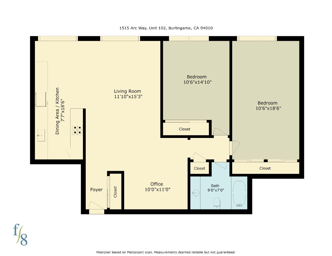 Detail Gallery Image 55 of 55 For 1515 Arc Way #102,  Burlingame,  CA 94010 - 2 Beds | 1 Baths