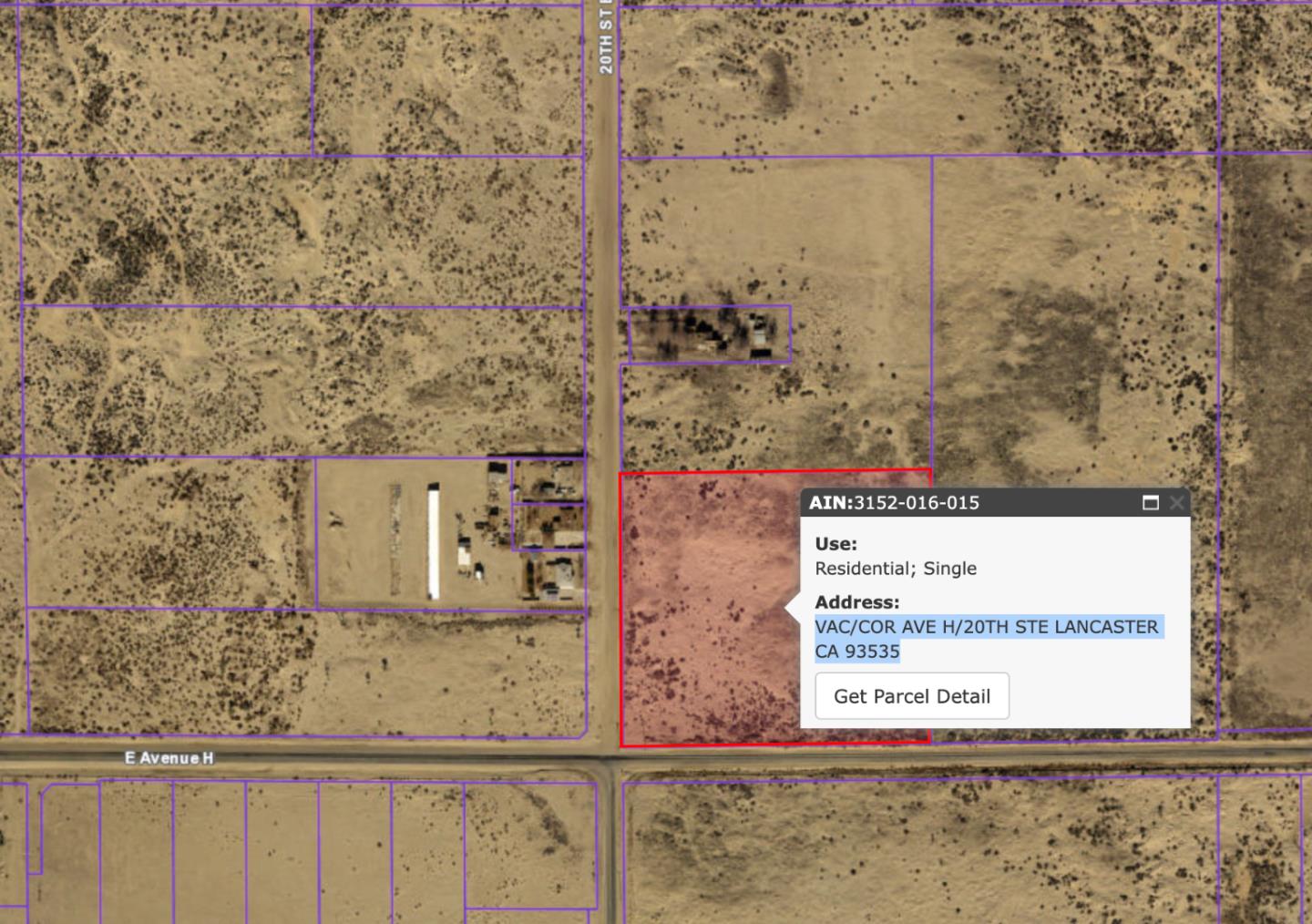 0 VAC/COR AVE H/20TH STE, Lancaster, CA, 93535