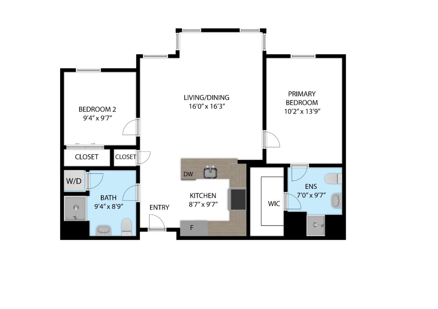 655 12th Street # 219, Oakland, California 94607, 2 Bedrooms Bedrooms, ,2 BathroomsBathrooms,Residential Lease,For Rent,655 12th Street # 219,ML81990997