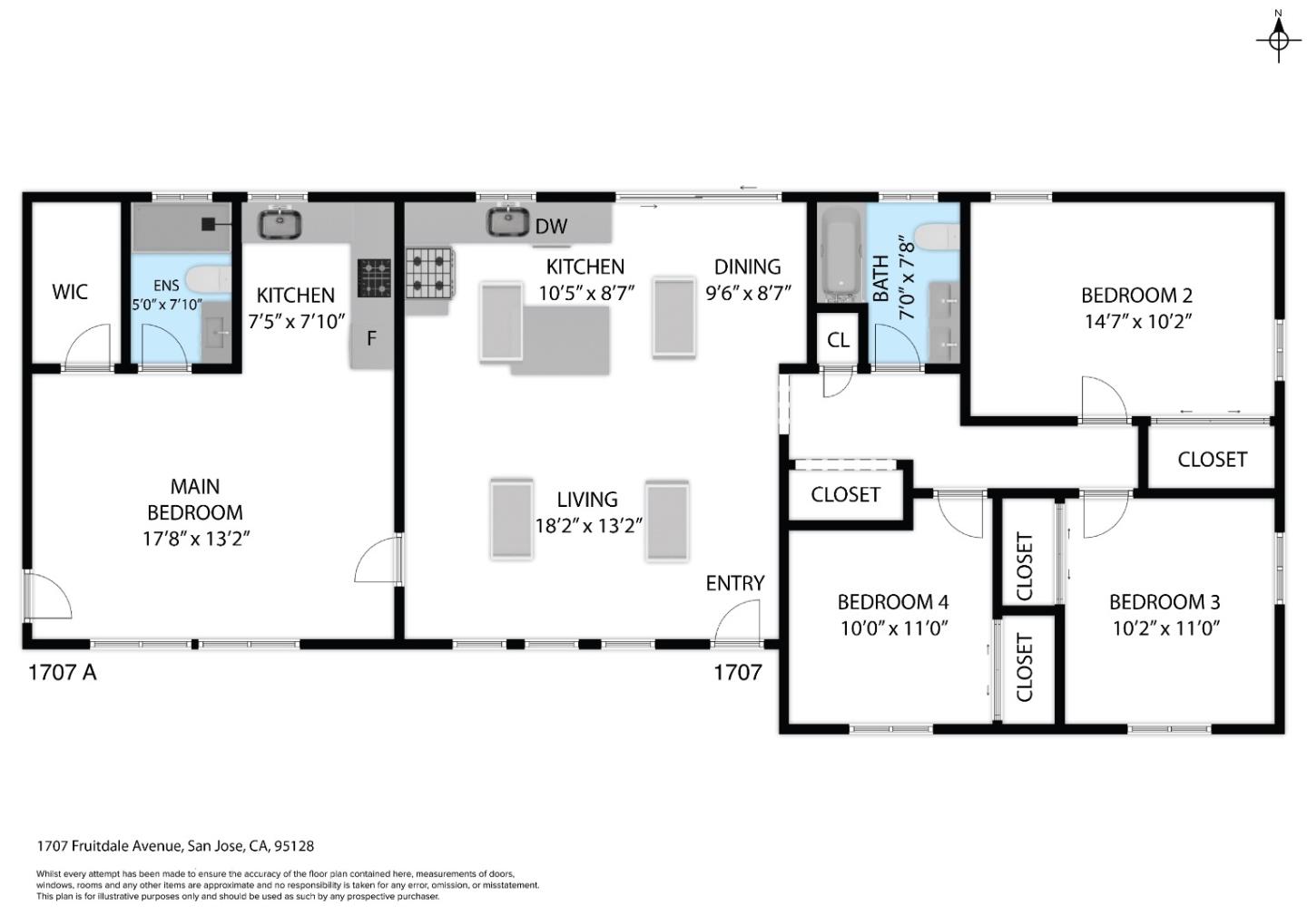 Detail Gallery Image 11 of 80 For 1707 Fruitdale Ave, San Jose,  CA 95128 - 4 Beds | 2 Baths