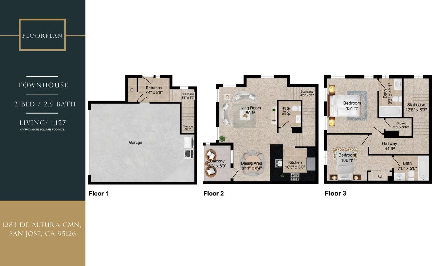 Detail Gallery Image 2 of 71 For 1283 De Altura Cmn, San Jose,  CA 95126 - 2 Beds | 2/1 Baths