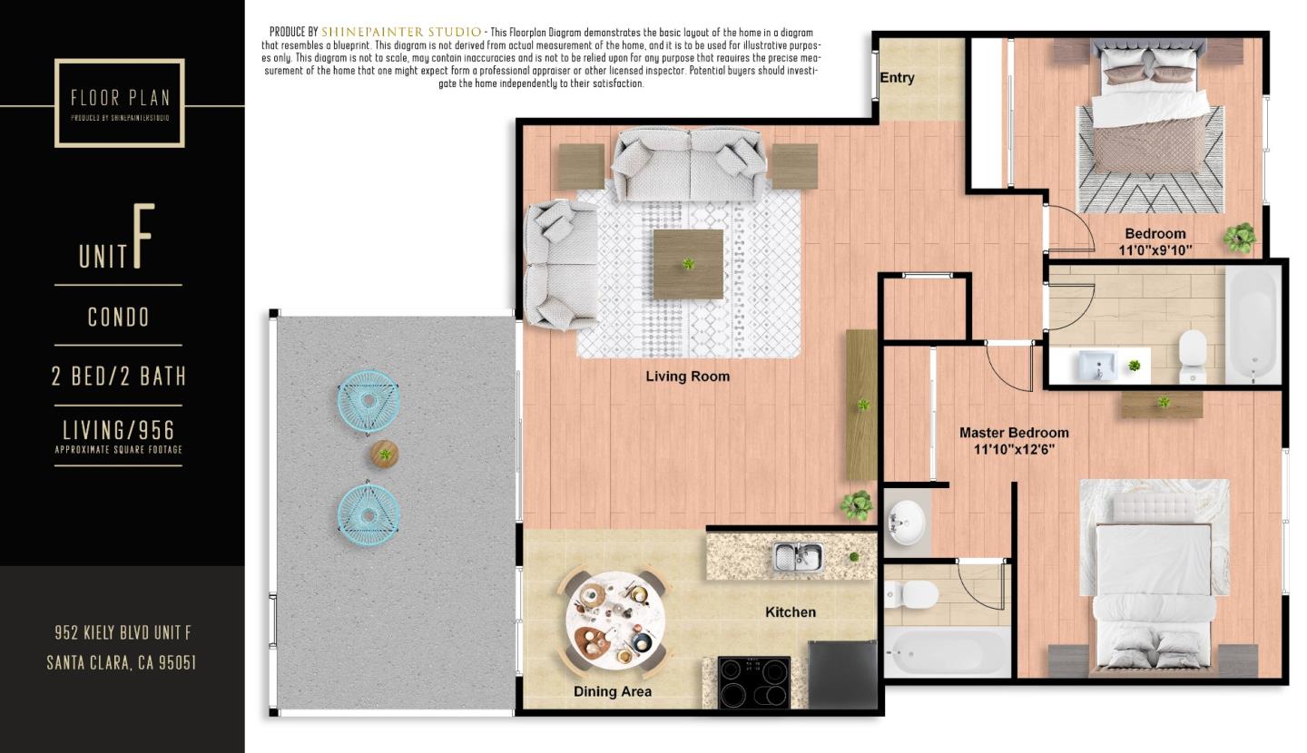 Detail Gallery Image 38 of 38 For 952 Kiely Blvd #F,  Santa Clara,  CA 95051 - 2 Beds | 2 Baths