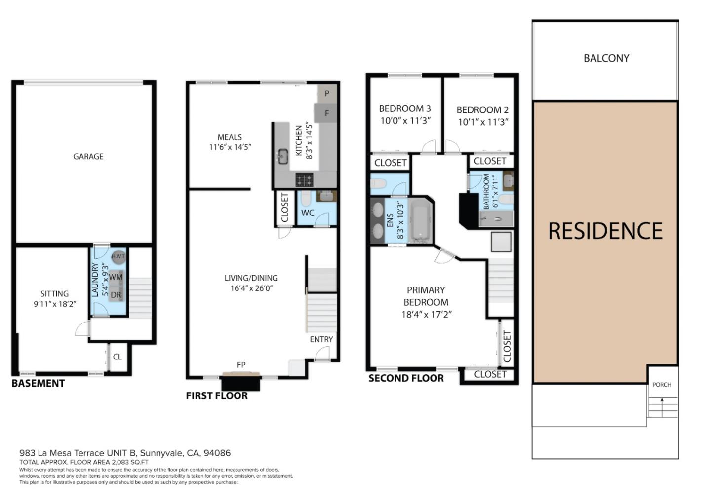 Detail Gallery Image 40 of 42 For 983 La Mesa Ter #B,  Sunnyvale,  CA 94086 - 3 Beds | 2/1 Baths