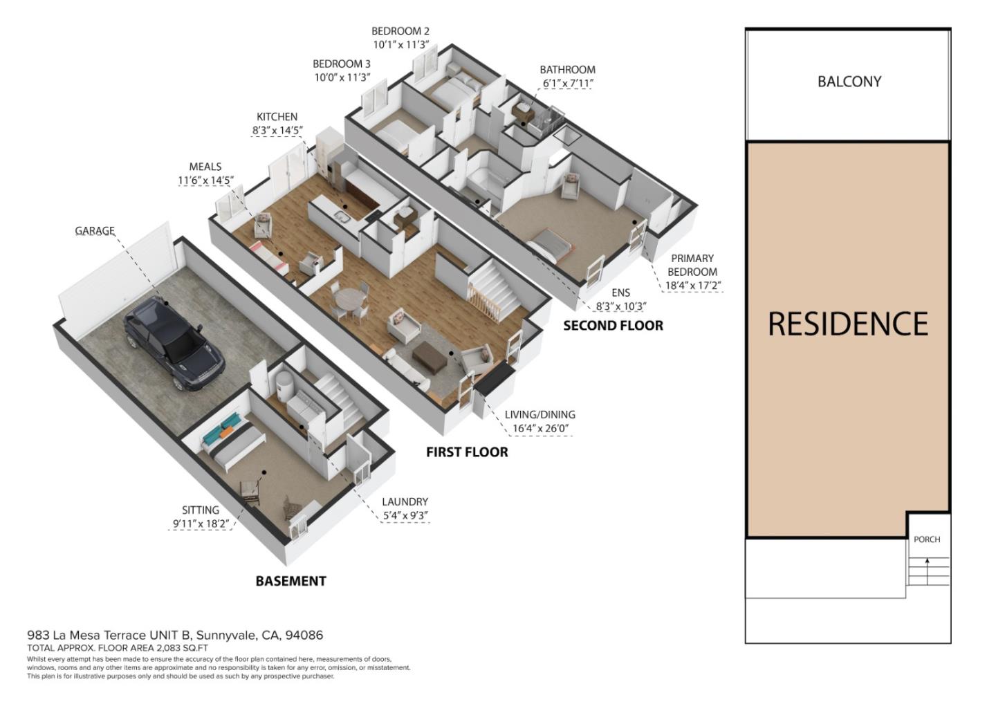 Detail Gallery Image 41 of 42 For 983 La Mesa Ter #B,  Sunnyvale,  CA 94086 - 3 Beds | 2/1 Baths