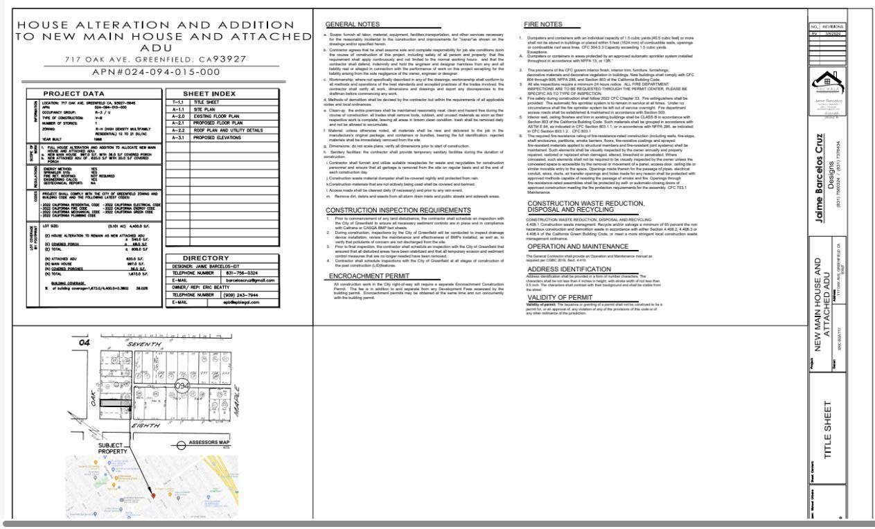 Detail Gallery Image 2 of 6 For 717 Oak Ave, Greenfield,  CA 93927 - – Beds | – Baths