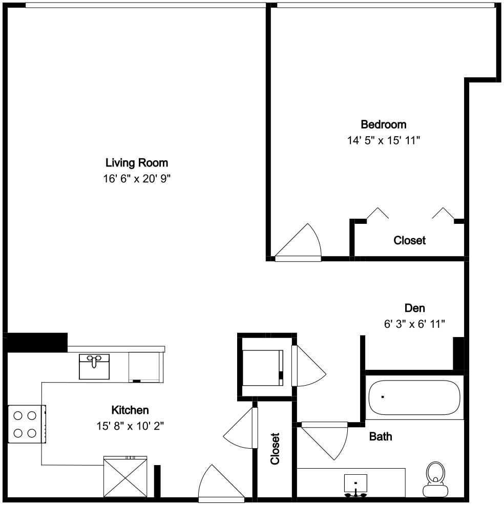 Detail Gallery Image 32 of 32 For 38 N Almaden Blvd #705,  San Jose,  CA 95110 - 1 Beds | 1 Baths