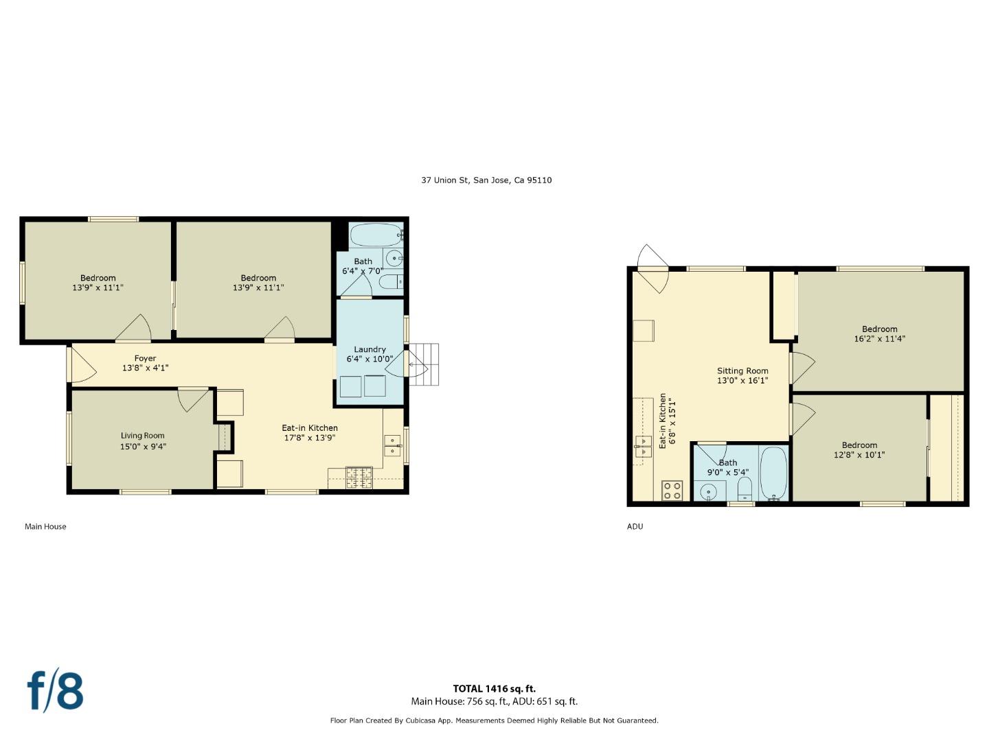 Detail Gallery Image 1 of 19 For 37 Union St, San Jose,  CA 95110 - 2 Beds | 1 Baths