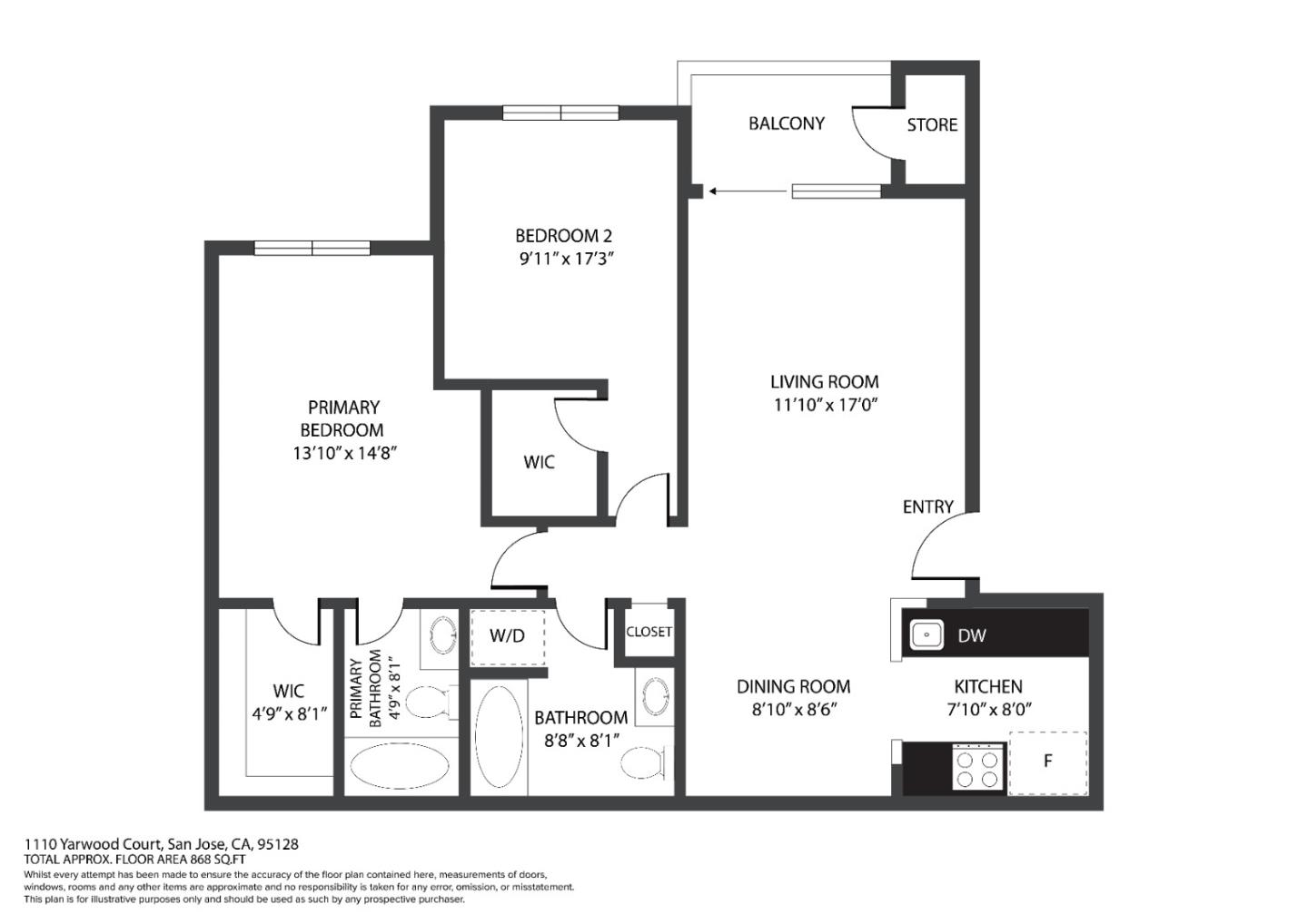 Detail Gallery Image 31 of 31 For 1110 Yarwood Ct, San Jose,  CA 95128 - 2 Beds | 2 Baths