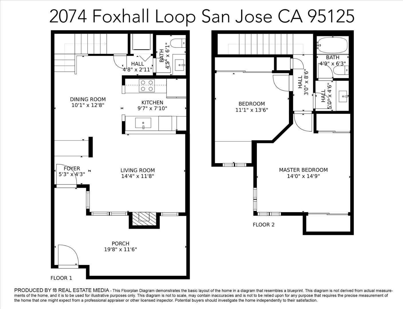 Detail Gallery Image 2 of 30 For 2074 Foxhall Loop, San Jose,  CA 95125 - 2 Beds | 1/1 Baths