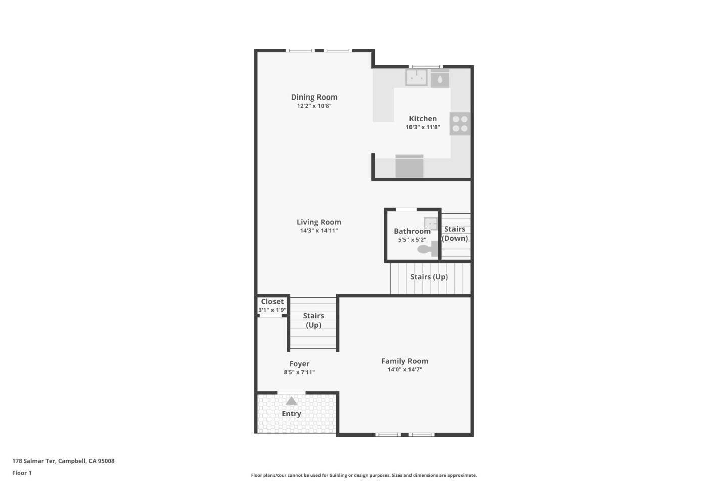 Detail Gallery Image 20 of 21 For 178 Salmar Ter, Campbell,  CA 95008 - 3 Beds | 2/1 Baths