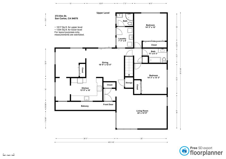 Detail Gallery Image 15 of 15 For 372 Elm St, San Carlos,  CA 94070 - 3 Beds | 2/1 Baths