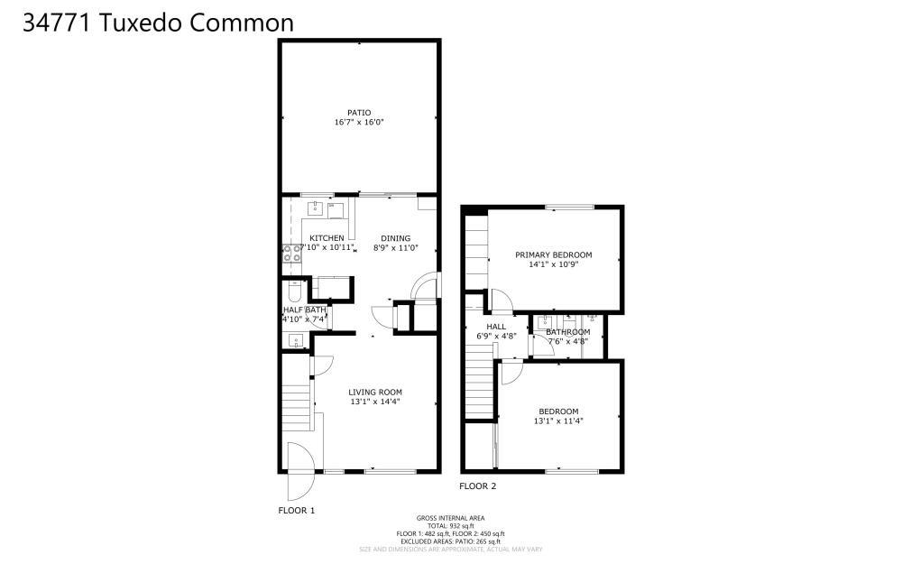 Detail Gallery Image 37 of 38 For 34771 Tuxedo Cmn, Fremont,  CA 94555 - 2 Beds | 1/1 Baths