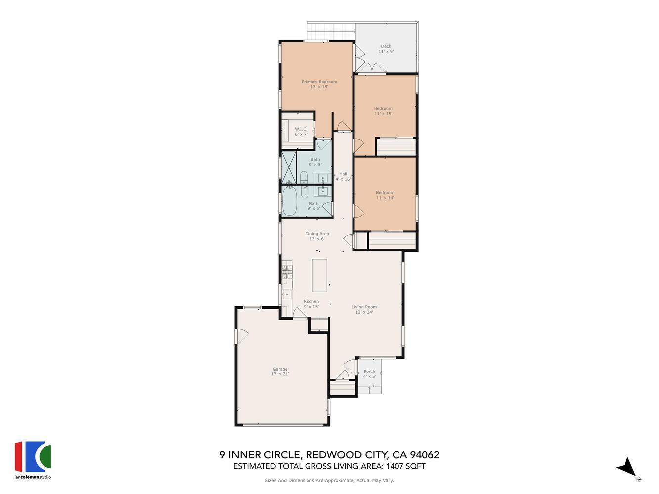 Detail Gallery Image 21 of 21 For 9 Inner Cir, Redwood City,  CA 94062 - 3 Beds | 2 Baths
