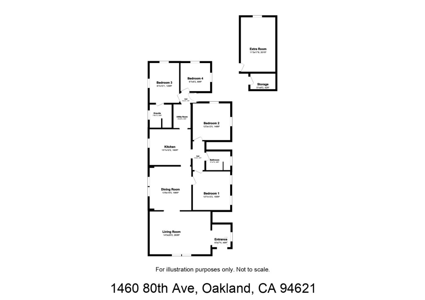 Detail Gallery Image 20 of 23 For 1460 80th Ave, Oakland,  CA 94621 - 4 Beds | 1 Baths