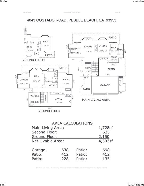 Detail Gallery Image 33 of 33 For 4043 Costado Rd, Pebble Beach,  CA 93953 - 4 Beds | 3/1 Baths