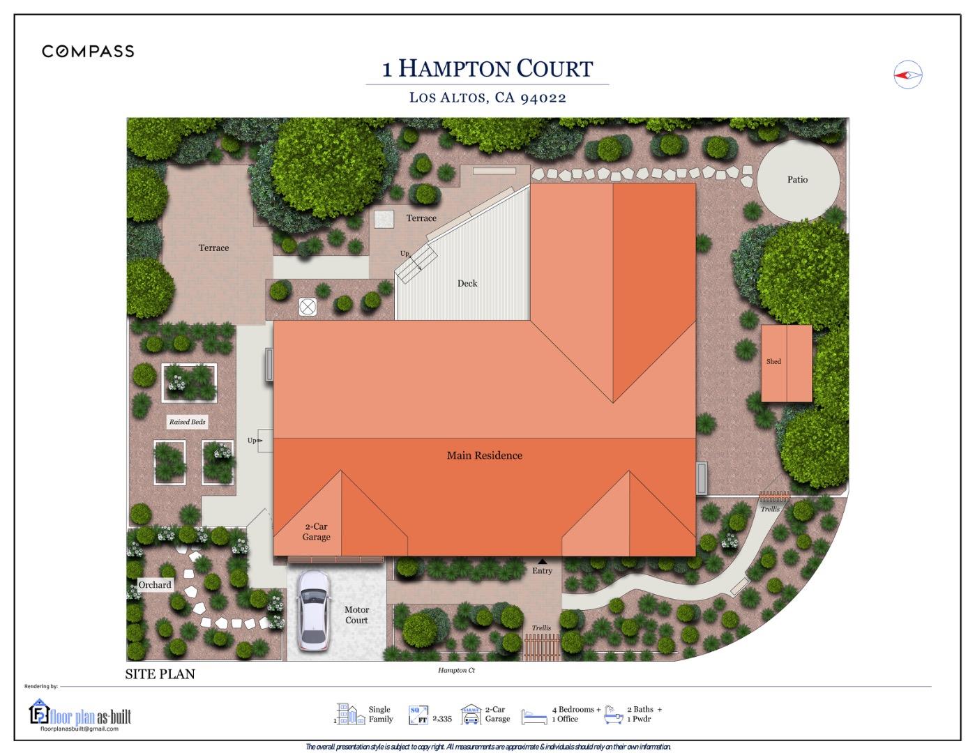 Detail Gallery Image 42 of 42 For 1 Hampton Ct, Los Altos,  CA 94022 - 4 Beds | 2/1 Baths