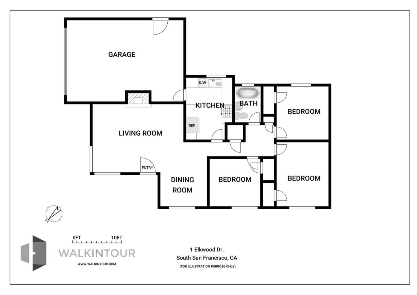 Detail Gallery Image 29 of 29 For 1 Elkwood Dr, South San Francisco,  CA 94080 - 3 Beds | 1 Baths