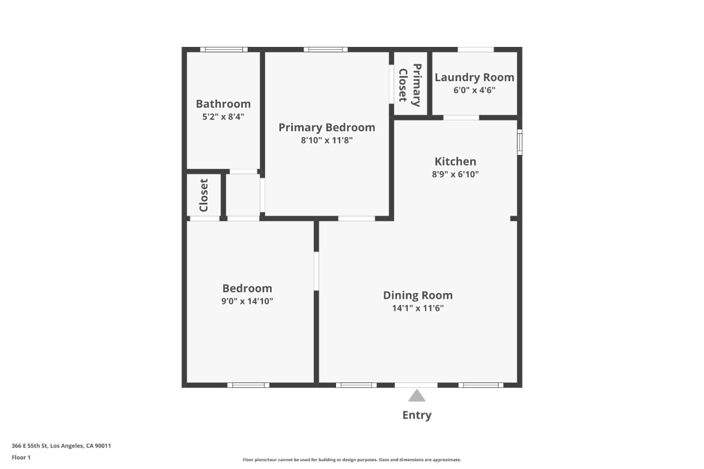 Detail Gallery Image 14 of 14 For 366 E 55th St, Los Angeles,  CA 90011 - 2 Beds | 1 Baths