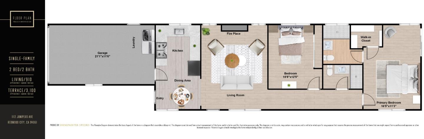 Detail Gallery Image 12 of 14 For 1112 Junipero Ave, Redwood City,  CA 94061 - 2 Beds | 2 Baths