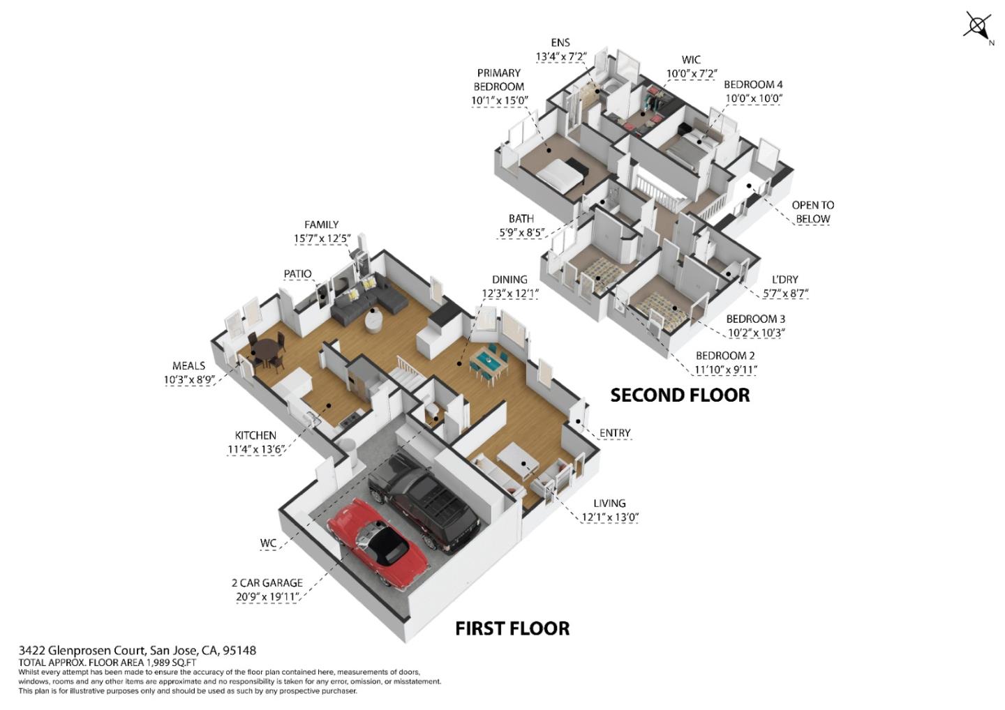 Detail Gallery Image 3 of 59 For 3422 Glenprosen Ct, San Jose,  CA 95148 - 4 Beds | 2/1 Baths