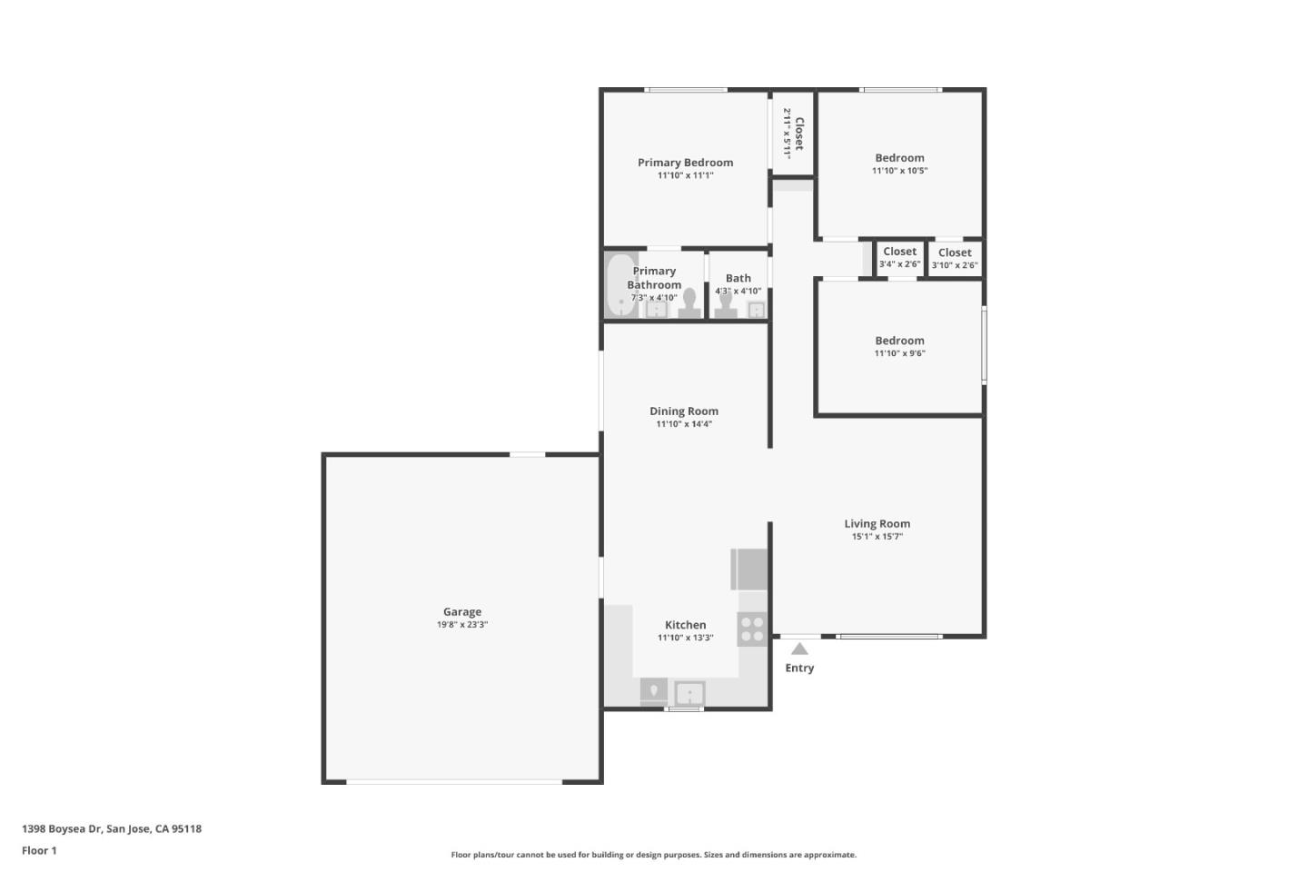 Detail Gallery Image 40 of 40 For 1398 Boysea Dr, San Jose,  CA 95118 - 3 Beds | 1/1 Baths