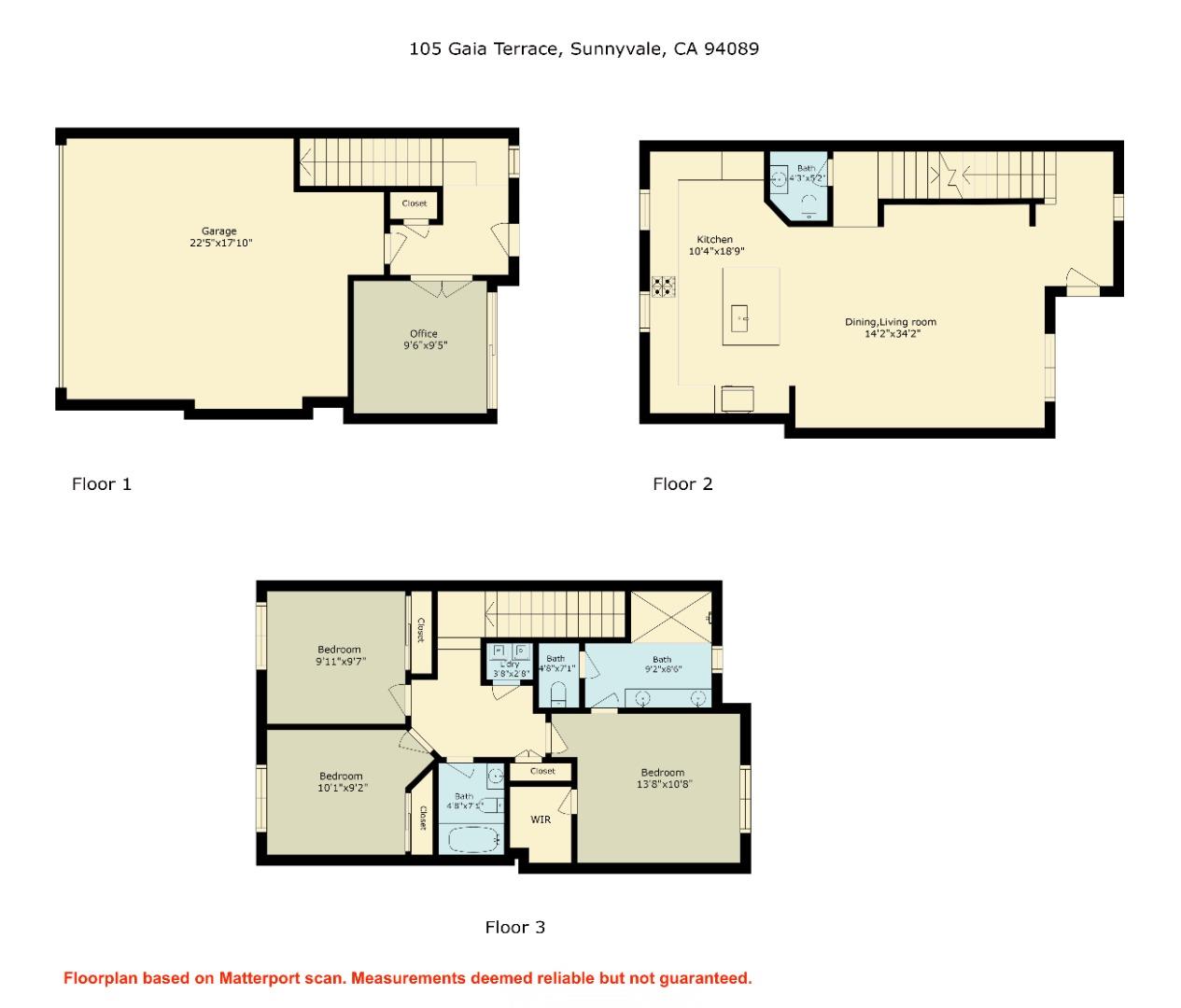 Detail Gallery Image 19 of 19 For 105 Gaia Ter, Sunnyvale,  CA 94089 - 3 Beds | 2/1 Baths