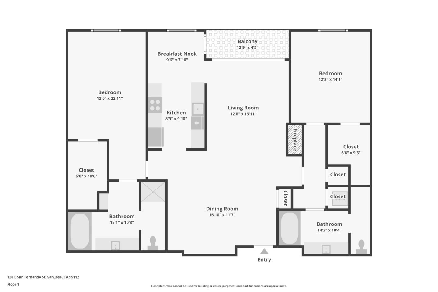 Detail Gallery Image 3 of 14 For 130 E San Fernando St #23,  San Jose,  CA 95112 - 2 Beds | 2 Baths