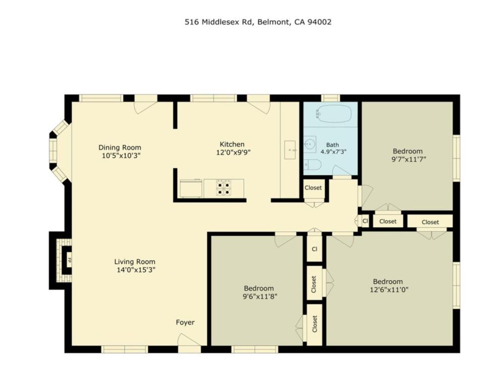 Detail Gallery Image 28 of 35 For 516 Middlesex Rd, Belmont,  CA 94002 - 3 Beds | 1 Baths