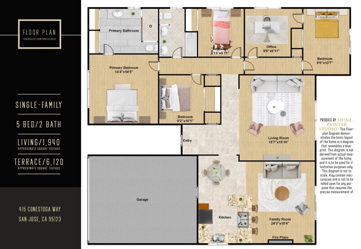 Detail Gallery Image 42 of 42 For 415 Conestoga Way, San Jose,  CA 95123 - 5 Beds | 2 Baths