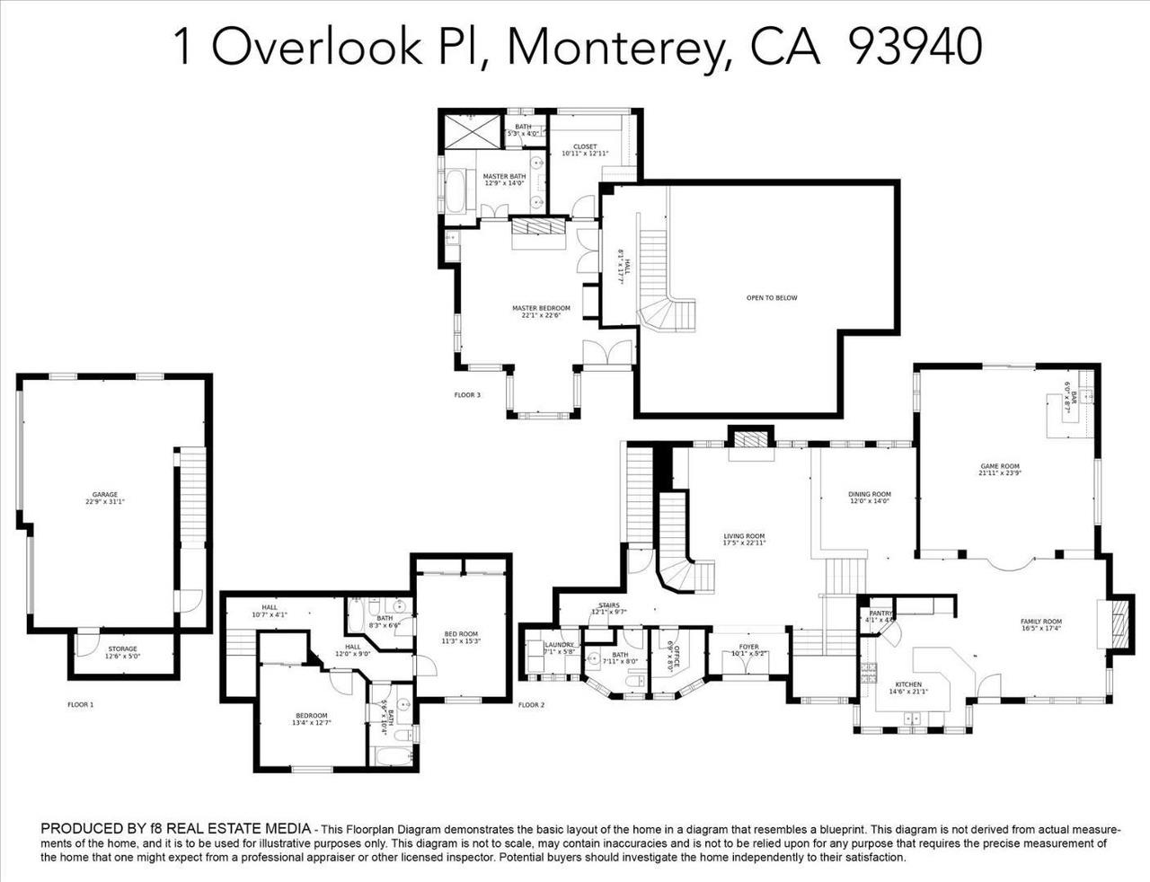 Detail Gallery Image 42 of 42 For 1 Overlook Pl, Monterey,  CA 93940 - 3 Beds | 3/1 Baths