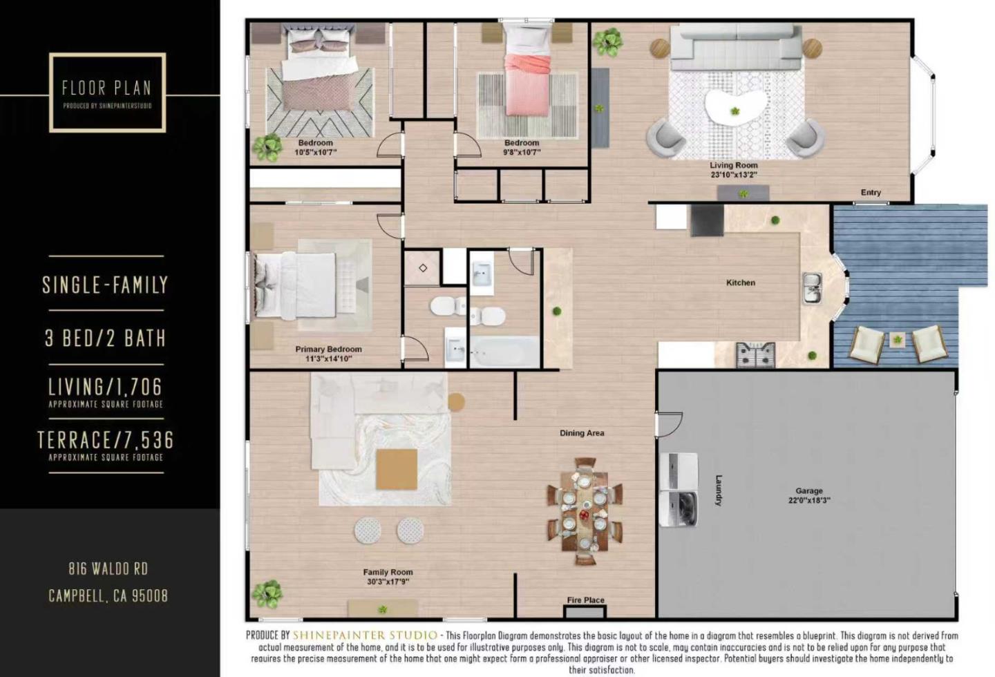 Detail Gallery Image 57 of 57 For 816 Waldo Rd, Campbell,  CA 95008 - 3 Beds | 2 Baths