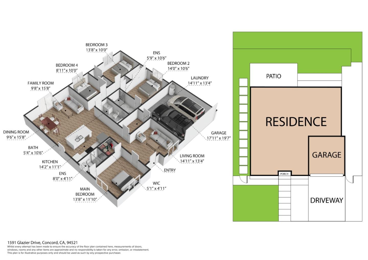 Detail Gallery Image 4 of 49 For 1591 Glazier Dr, Concord,  CA 94521 - 4 Beds | 3 Baths