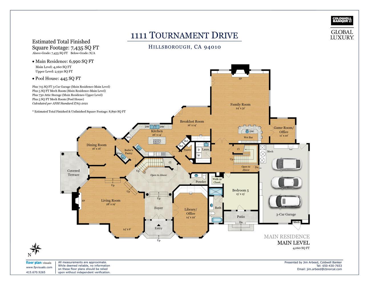 Detail Gallery Image 101 of 103 For 1111 Tournament Dr, Hillsborough,  CA 94010 - 5 Beds | 6/1 Baths