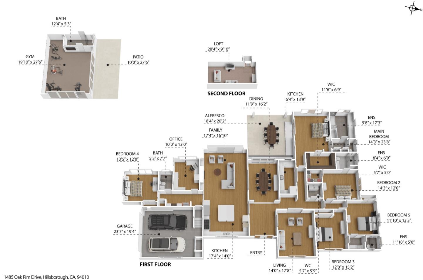 Detail Gallery Image 149 of 150 For 1485 Oak Rim Dr, Hillsborough,  CA 94010 - 5 Beds | 5/1 Baths