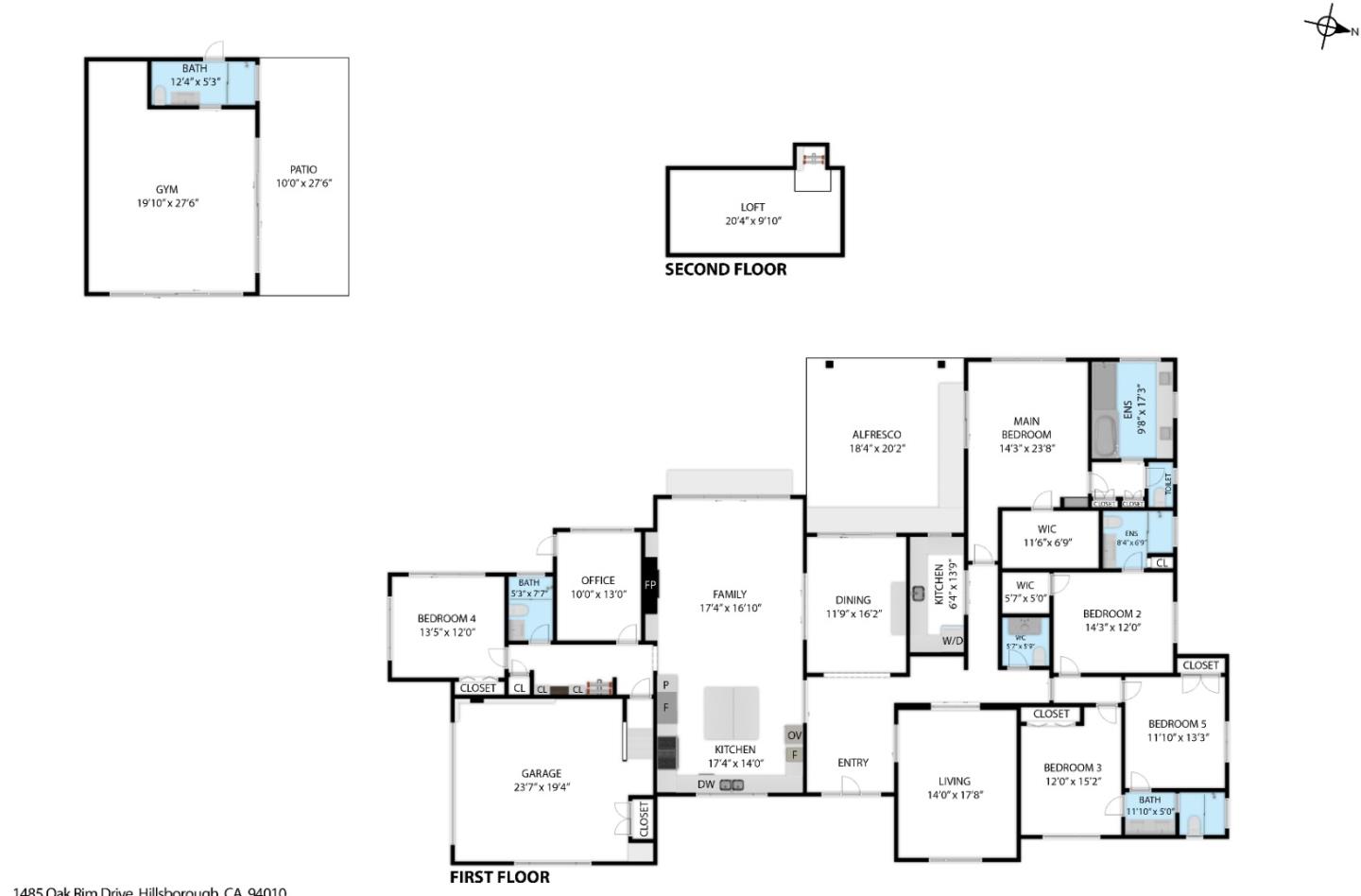 Detail Gallery Image 150 of 150 For 1485 Oak Rim Dr, Hillsborough,  CA 94010 - 5 Beds | 5/1 Baths