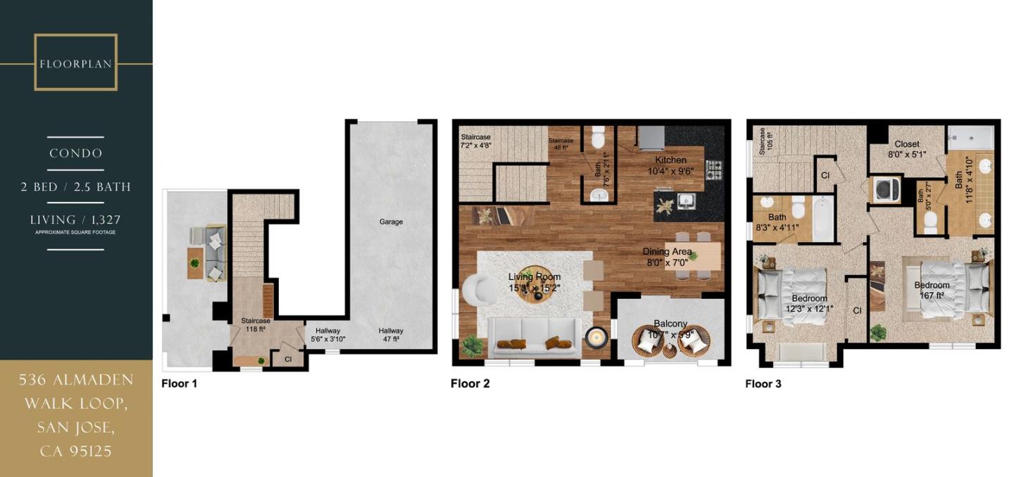 Detail Gallery Image 2 of 41 For 536 Almaden Walk Loop, San Jose,  CA 95125 - 2 Beds | 2/1 Baths