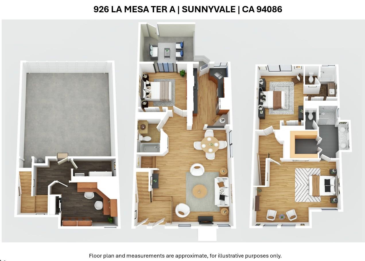 Detail Gallery Image 3 of 34 For 926 La Mesa Ter a,  Sunnyvale,  CA 94086 - 4 Beds | 3 Baths