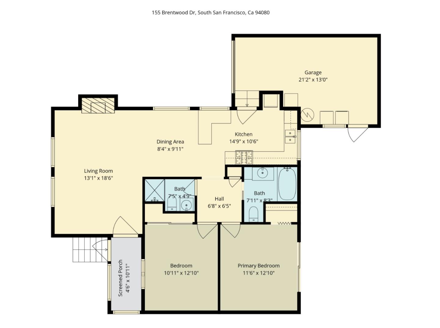 Detail Gallery Image 28 of 28 For 155 Brentwood Dr, South San Francisco,  CA 94080 - 2 Beds | 2 Baths