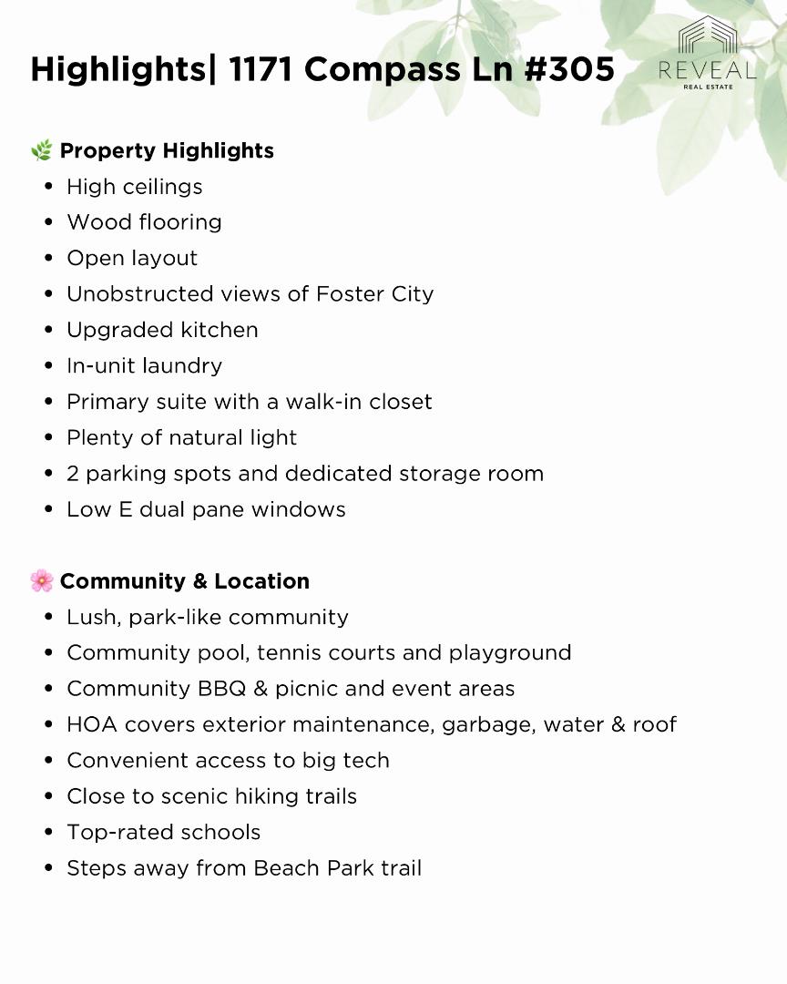 Detail Gallery Image 41 of 41 For 1171 Compass Ln #305,  Foster City,  CA 94404 - 2 Beds | 2 Baths