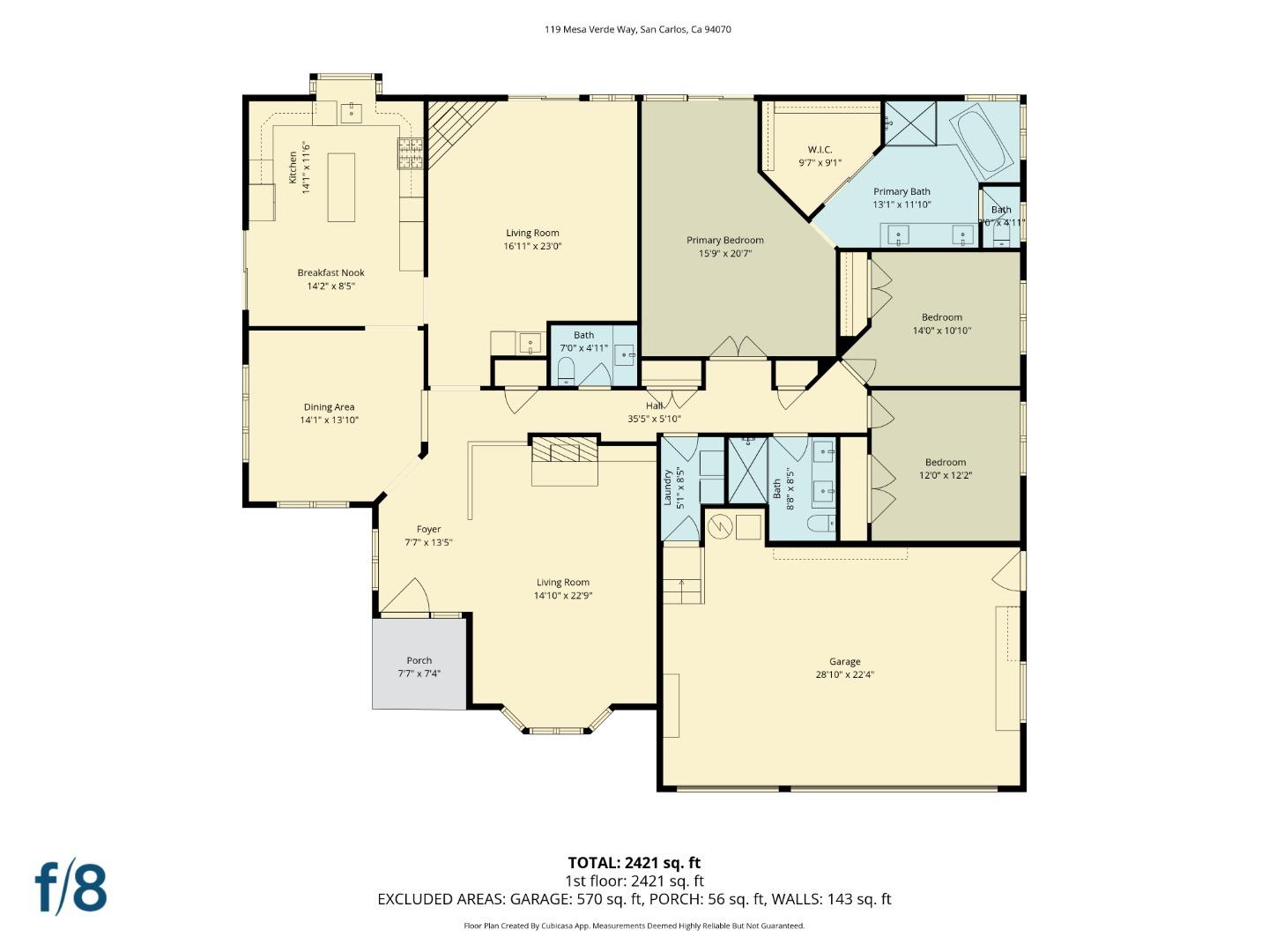 Detail Gallery Image 41 of 41 For 119 Mesa Verde Way, San Carlos,  CA 94070 - 3 Beds | 2/1 Baths