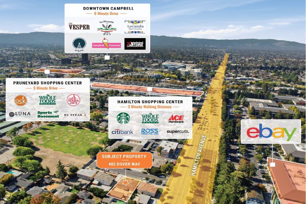 Detail Gallery Image 2 of 11 For 482 Dover Way, Campbell,  CA 95008 - – Beds | – Baths